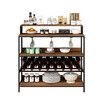 Wine Rack Bar Table Storage Cabinet Glass Bottle Holder Corner Shelves Side Boards Alcohol Cafe Coffee Dining Room Kitchen Display Shelving