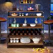 Wine Rack Bar Table Storage Cabinet Glass Bottle Holder Corner Shelves Side Boards Alcohol Cafe Coffee Dining Room Kitchen Display Shelving