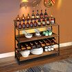 Wine Rack Bar Table Storage Cabinet Glass Bottle Holder Corner Shelves Side Boards Alcohol Cafe Coffee Dining Room Kitchen Display Shelving