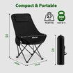 Folding Camping Chair Portable Lightweight Beach Picnic Hiking Fishing Outdoor Furniture Patio Garden Lawn Backyard Seat with Pocket