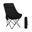 Folding Camping Chair Portable Lightweight Beach Picnic Hiking Fishing Outdoor Furniture Patio Garden Lawn Backyard Seat with Pocket