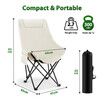 Folding Camping Chair Lightweight Portable Beach Hiking Fishing Picnic Outdoor Furniture Garden Lawn Patio Backyard Seat with Pocket