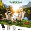 Folding Camping Chair Lightweight Beach Portable Picnic Hiking Fishing Outdoor Furniture Patio Lawn Backyard Garden Seat with Pocket