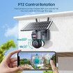 Solar Security Cameras Wireless Outdoor, WiFi 360 Degree View Wireless Solar Powered Cameras for Home, PIR Motion Sensor with Color Night Vision