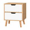 ALFORDSON Bedside Table Nightstand Side Table 2 Drawers Oak