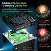 Cooling Fan with Fast Charger Station for X-box Series X/S, Automatic Fan Speed Adjustable by Temperature