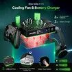 Cooling Fan with Fast Charger Station for X-box Series X/S, Automatic Fan Speed Adjustable by Temperature