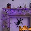 Halloween LED Rattan String Lights, Spider Vine Battery-Powered Decorative Branch Lamp for Indoor Outdoor Decor