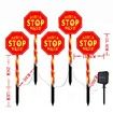 Set of 5 Stop Wording Solar Path Lights8 LED Modes Outdoor Stake Lights ArtCreativity for Pathway and Backyard Decor