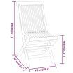 3 Piece Garden Dining Set Solid Wood Teak