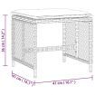 Garden Stools with Cushions 4 pcs Mix Beige 41x41x36 cm Poly Rattan