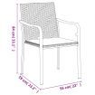 5 Piece Garden Dining Set with Cushions Poly Rattan and Steel