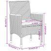 5 Piece Garden Dining Set Poly Rattan Black