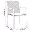 5 Piece Garden Dining Set with Cushions Poly Rattan and Steel