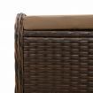 Garden Stool with Cushion Brown 58x46x46 cm Poly Rattan
