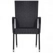 5 Piece Outdoor Dining Set Black