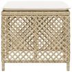 Garden Stools with Cushions 4 pcs Beige 41x41x36 cm Poly Rattan