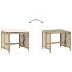 Garden Stools with Cushions 4 pcs Beige 41x41x36 cm Poly Rattan