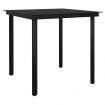 5 Piece Garden Dining Set Black