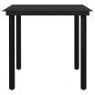 5 Piece Garden Dining Set Black