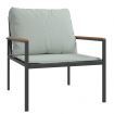 3 Piece Garden Lounge Set with Cushions Anthracite Steel