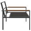 3 Piece Garden Lounge Set with Cushions Anthracite Steel