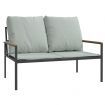 3 Piece Garden Lounge Set with Cushions Anthracite Steel
