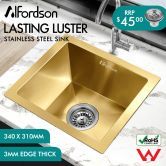 ALFORDSON Kitchen Sink Stainless Steel Drop in Flush Under Mount 340X310MM Gold