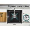 ALFORDSON Kitchen Sink Stainless Steel Drop in Flush Under Mount 340X310MM Black