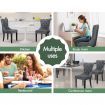 ALFORDSON 2x Dining Chairs Kitchen Lounge Velvet Grey