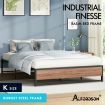 ALFORDSON Metal Bed Frame King Size Mattress Base Platform Foundation Wood