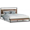 ALFORDSON Metal Bed Frame King Size Industrial Platform Mattress Base Wood