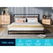 ALFORDSON Metal Bed Frame King Size Industrial Platform Mattress Base Wood