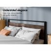 ALFORDSON Metal Bed Frame King Size Industrial Platform Mattress Base Wood