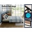 ALFORDSON Metal Bed Frame King Size Industrial Platform Mattress Base Wood