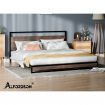 ALFORDSON Metal Bed Frame King Size Industrial Platform Mattress Base Wood