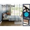 ALFORDSON Metal Bed Frame Double Size Industrial Platform Mattress Base Wood