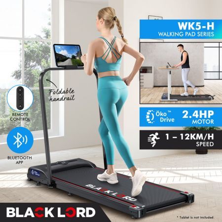 BLACK LORD Treadmill Electric Walking Pad Foldable Fitness Machine Home Gym