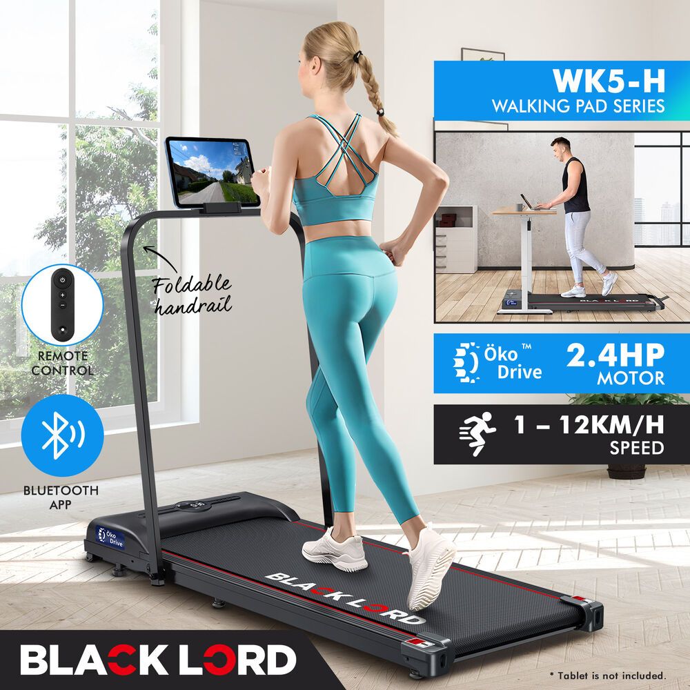 BLACK LORD Treadmill Electric Walking Pad Foldable Fitness Machine Home Gym