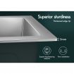 ALFORDSON Kitchen Sink Stainless Steel Drop in Flush Mount Single Bowl 860X600MM