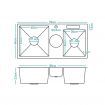 ALFORDSON Kitchen Sink Basin Stainless Steel Drop in Flush Mount 940X460MM Black