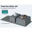 ALFORDSON Kitchen Sink Stainless Steel Drop in Flush Under Mount 100X45CM Black