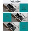 ALFORDSON Kitchen Sink Stainless Steel Drop in Flush Under Mount 100X45CM Black