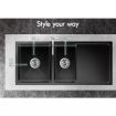 ALFORDSON Kitchen Sink Stainless Steel Drop in Flush Under Mount 100X45CM Black