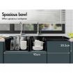 ALFORDSON Kitchen Sink Stainless Steel Drop in Flush Under Mount 100X45CM Black