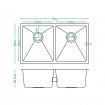 ALFORDSON Kitchen Sink Stainless Steel Drop in Flush Under Mount Basin 770X450MM
