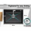 ALFORDSON Kitchen Sink Stainless Steel Drop in Flush Under Mount 600X450MM Black