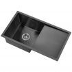 ALFORDSON Kitchen Sink Stainless Steel Drop in Flush Under Mount 870X450MM Black