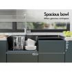 ALFORDSON Kitchen Sink Stainless Steel Drop in Flush Under Mount 870X450MM Black