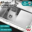 ALFORDSON Kitchen Sink Stainless Steel Drop in Flush Under Mount Basin 870X450MM